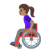 woman in manual wheelchair, medium skin tone